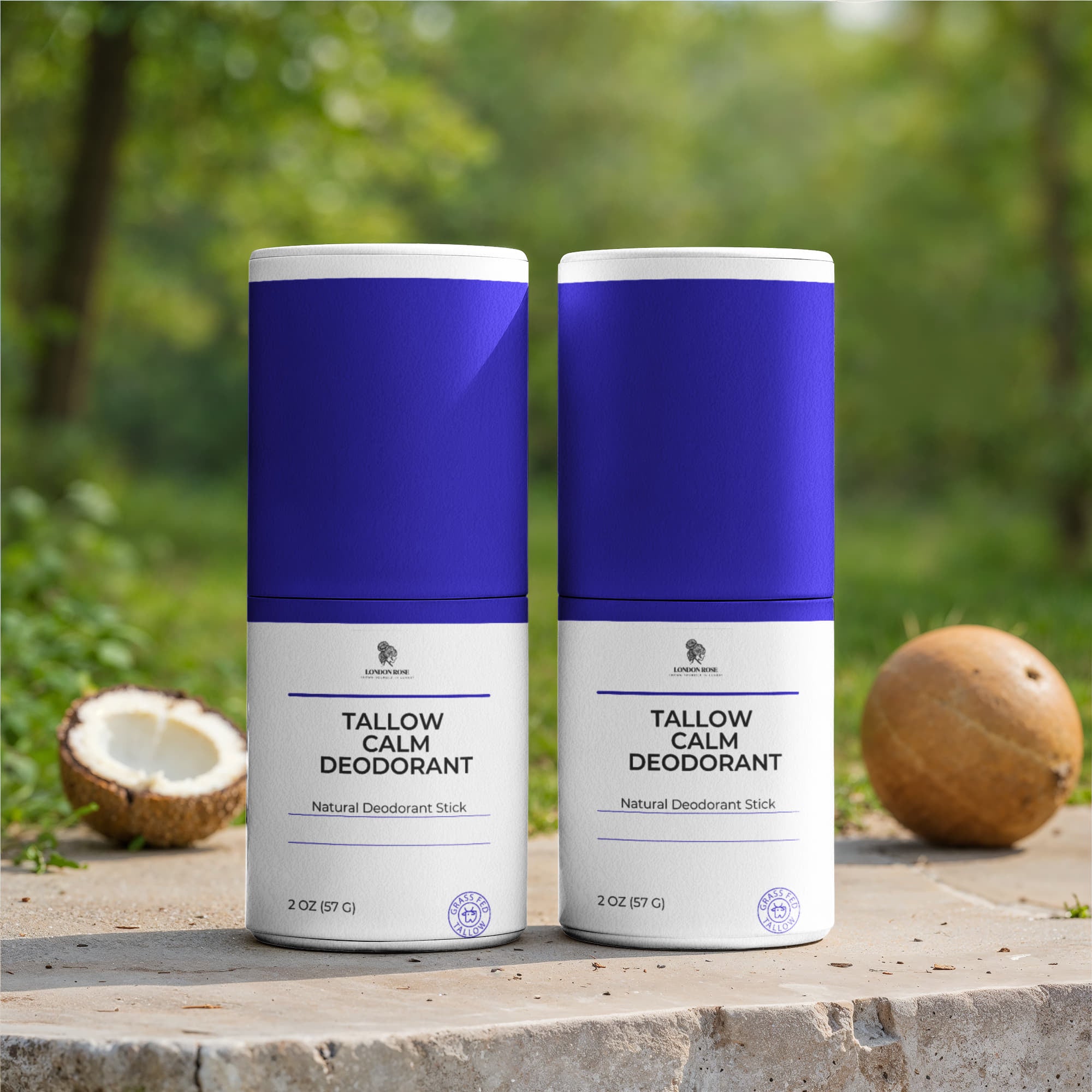 2 Pack Natural Tallow Deodorant Stick
