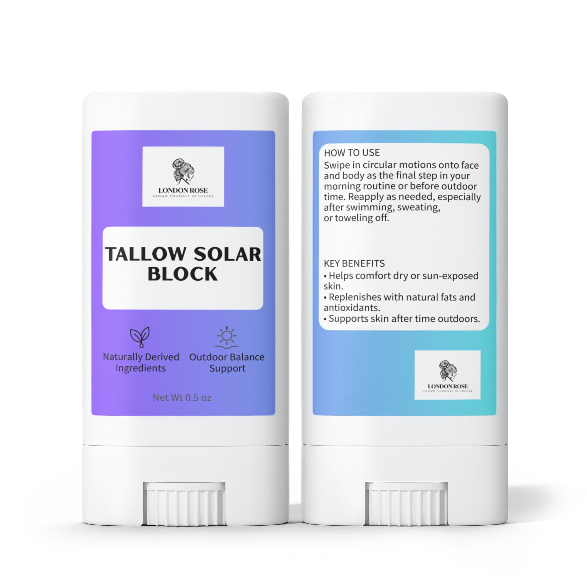 2 Pack Tallow Zinc Sun Stick