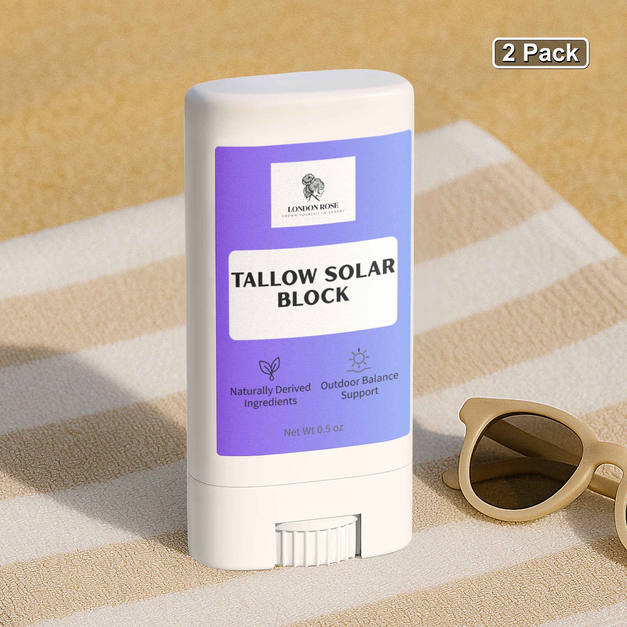 2 Pack Tallow Zinc Sun Stick
