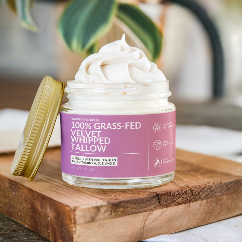 Whipped Grass-Fed Tallow Balm with Vanilla Bean