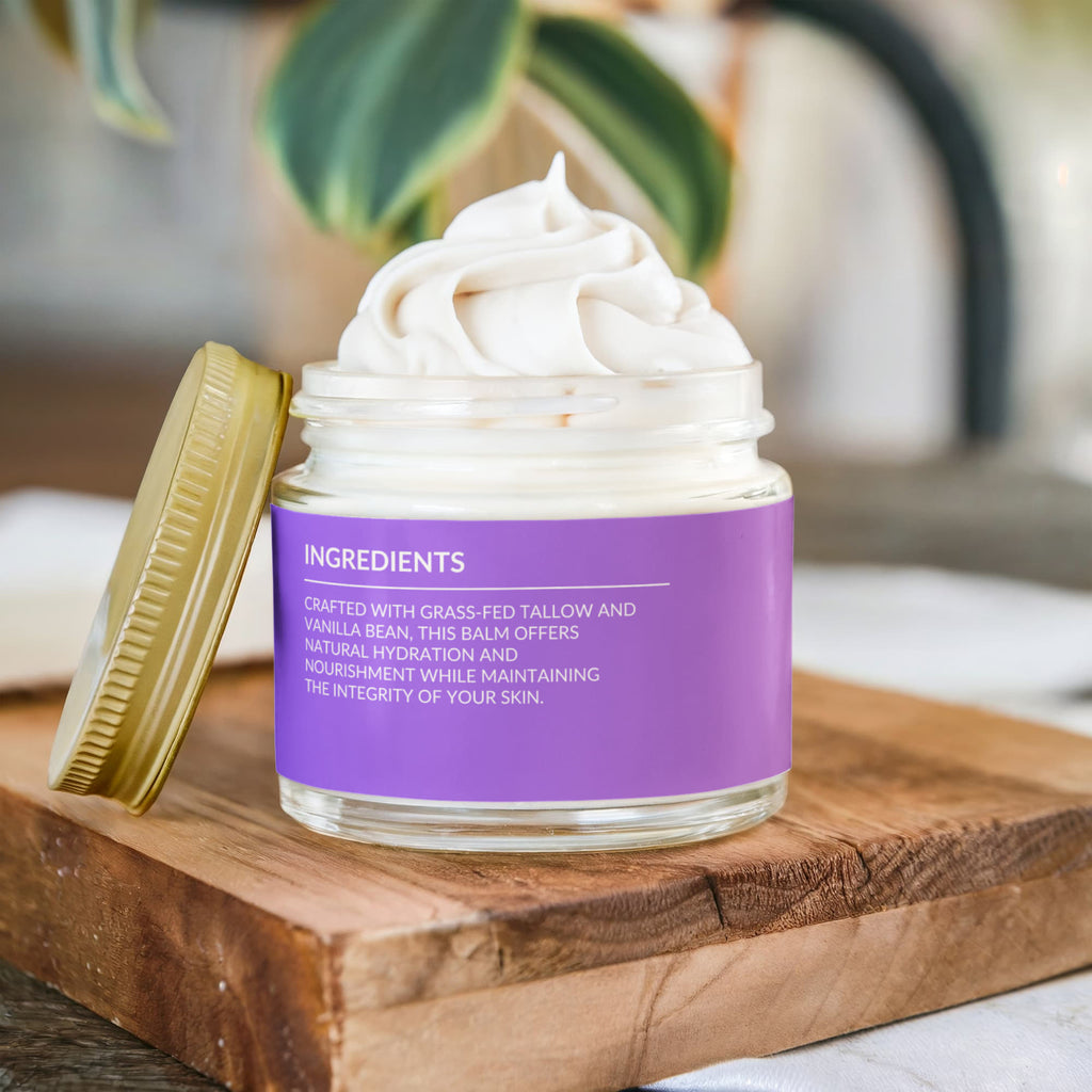 Whipped Grass-Fed Tallow Balm with Vanilla Bean