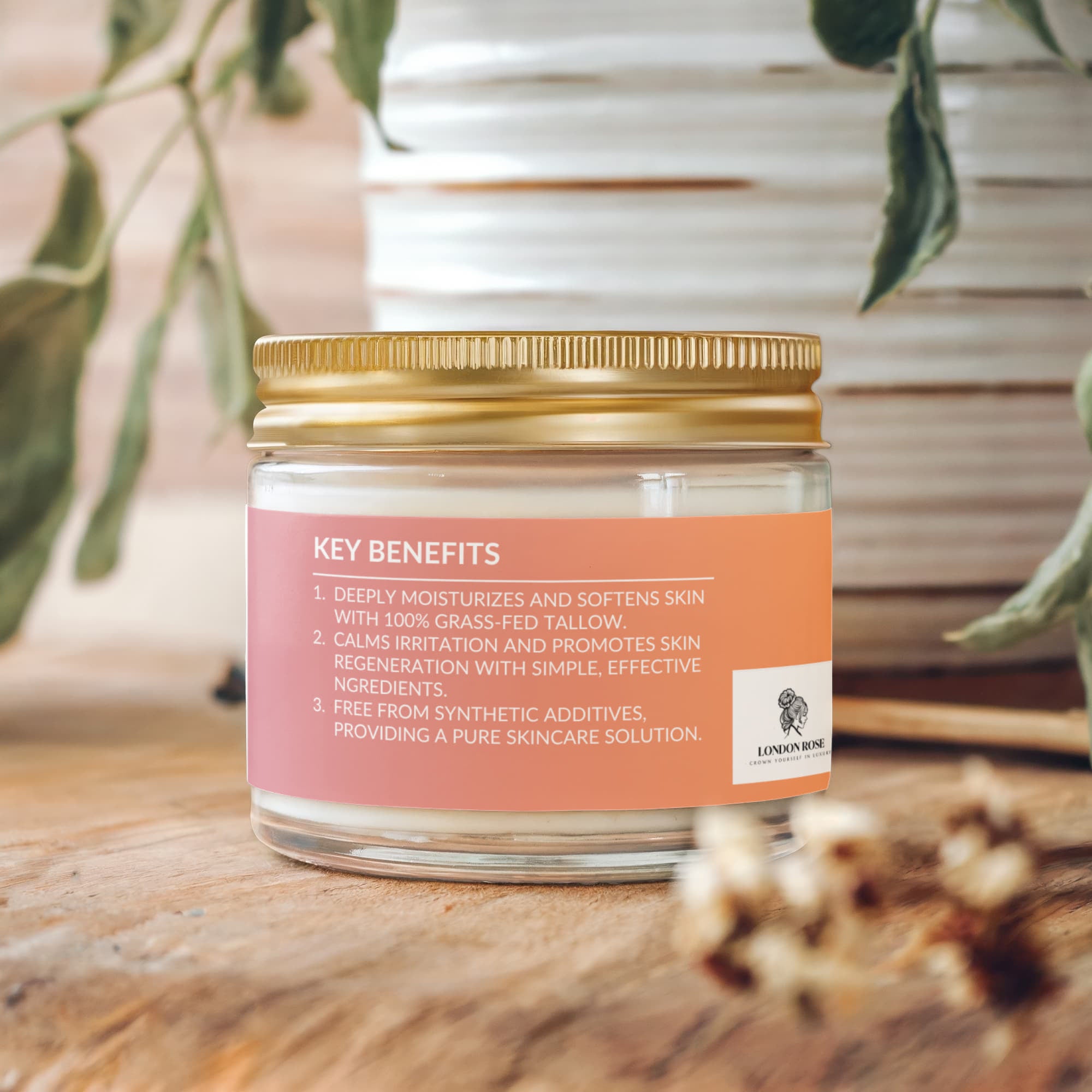 Whipped Grass-Fed Tallow Balm with Vanilla Bean